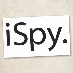 Adesivo Retangular Eu Espio (iSpy)
