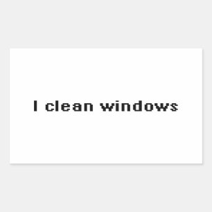 Adesivo Retangular Eu limpo janelas