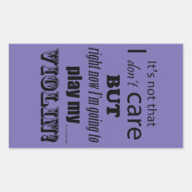Eu Me Prefiro Violin Rettangular Sticker