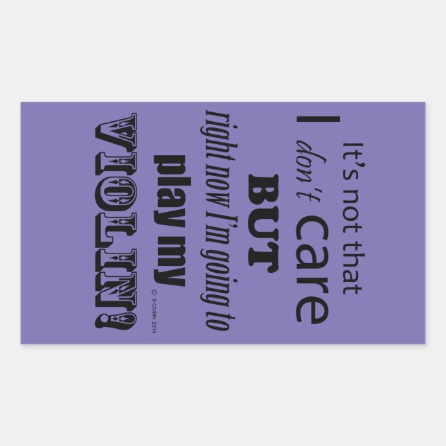 Adesivo Retangular Eu Me Prefiro Violin Rettangular Sticker (Frente)