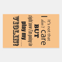 Eu Me Prefiro Violin Rettangular Sticker