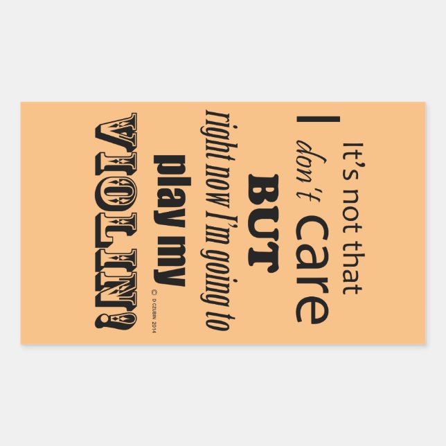 Adesivo Retangular Eu Me Prefiro Violin Rettangular Sticker (Frente)