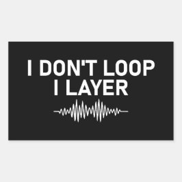 Adesivo Retangular Eu não faço Loop I Layer Minimal Music V2