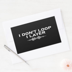 Adesivo Retangular Eu não faço Loop I Layer Minimal Music V2