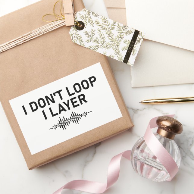 Adesivo Retangular Eu não leio música mínima de camada (Presentear)