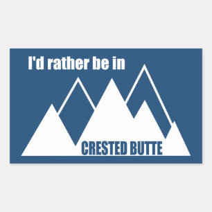 Adesivo Retangular Eu Preferencialmente Em Crested Butte Colorado Mou