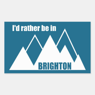 Adesivo Retangular Eu Preferiria Estar Em Brighton Utah Mountain