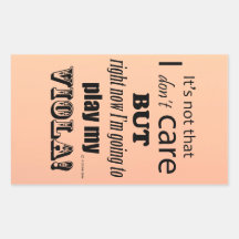 Eu Prefiro Viola Retangular Sticker