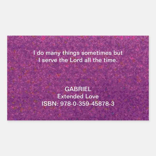 Adesivo Retangular Eu sirvo o Senhor o tempo todo. (Frente)