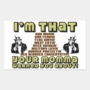 Adesivo Retangular Eu sou aquele conservador