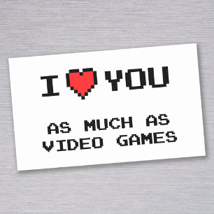Adesivo Retangular Eu Te Amo Tanto Quanto Videos games Jogos engra
