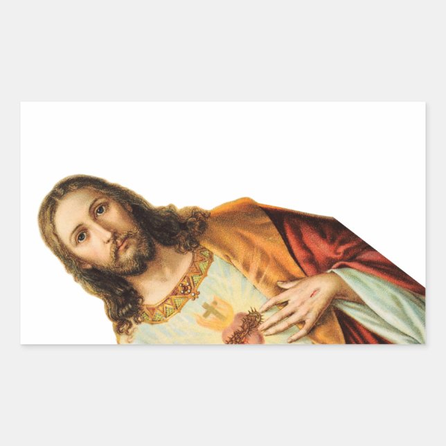 ADESIVO RETANGULAR EU VI ESSE JESUS STICKER (Frente)