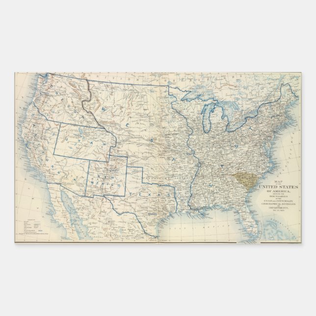 Adesivo Retangular EUA Dez 1860 (Frente)