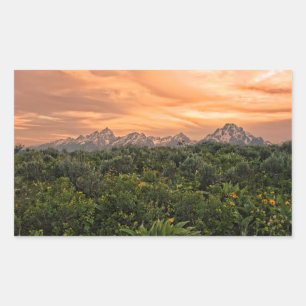Adesivo Retangular EUA, Wyoming, Parque Nacional Grand Teton 1