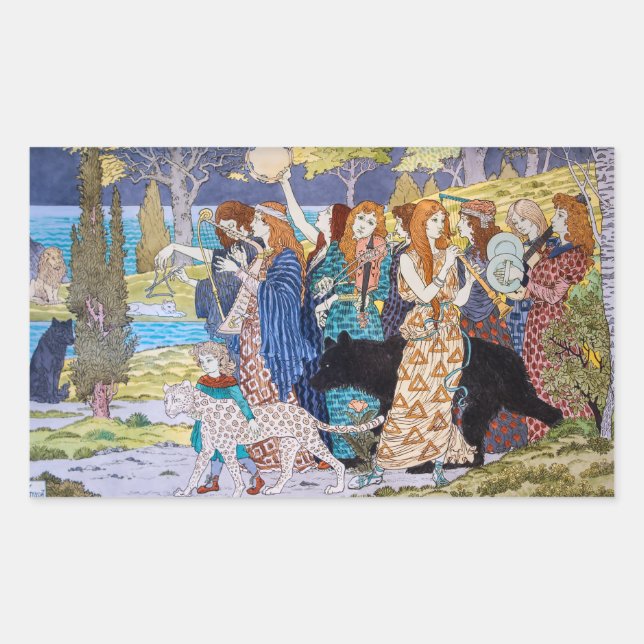 Adesivo Retangular Eugene Grasset - Harmony Decorative Panel (Frente)