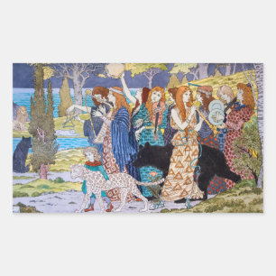 Adesivo Retangular Eugene Grasset - Painel Decorativo Harmonia