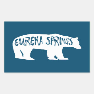 Adesivo Retangular Eureka Primavera Arkansas Bear