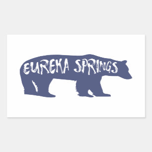 Adesivo Retangular Eureka Primavera Arkansas Bear