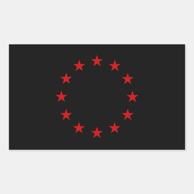Adesivo Retangular European Anarchist Flag (Frente)