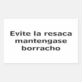 Adesivo Retangular evite la resaca