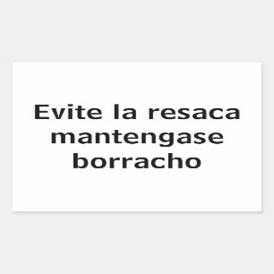 Adesivo Retangular evite la resaca