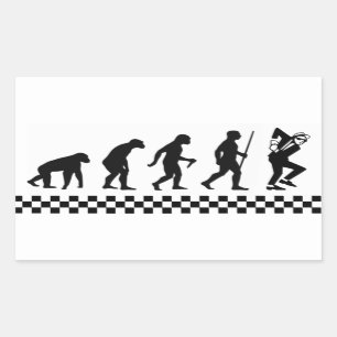 Adesivo Retangular Evolução do Ska Sticker