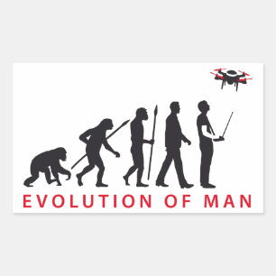 Adesivo Retangular evolution of ele controlling drone