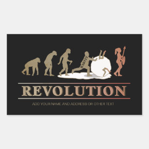 Adesivo Retangular Evolution of Man Revolution of Women ID462