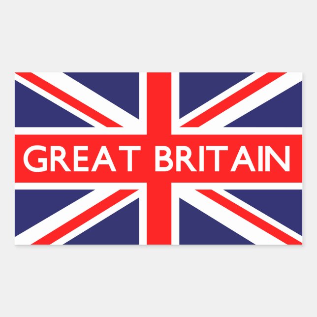 Adesivo Retangular Excelente UK Flag (Frente)