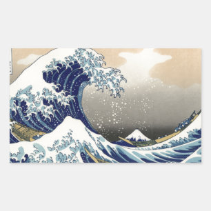 Adesivo Retangular Excelente Wave Kanagawa - Pintura Japonesa