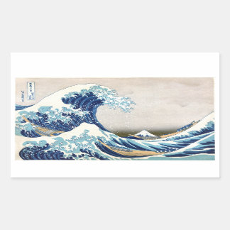 Adesivo Retangular Excelente Wave Off Kanagawa Hokusai Japonês Belas 