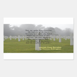 Adesivo Retangular Excerto De Horatius