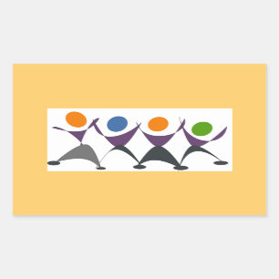 Adesivo Retangular Exercício para diversão