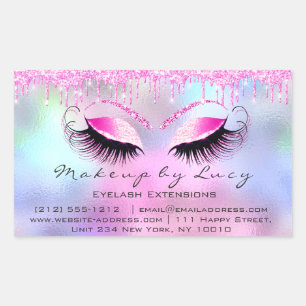 Adesivo Retangular Eyelash Extension Makeup Artist Pink Drives Fuchsi