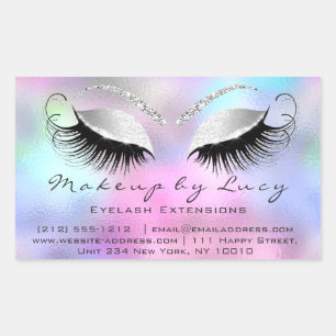 Adesivo Retangular Eyelash Extension Makeup Beauon Salon Pink Cinza