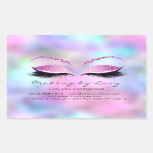 Adesivo Retangular Eyelash Extension Makeup Beauon Salon Pink Ombre