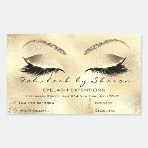 Adesivo Retangular Eyelash Extension Makeup Beauty Salon Adress