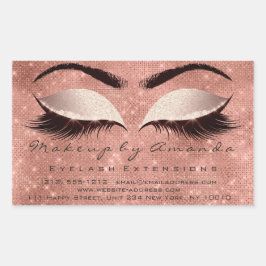 Adesivo Retangular Eyelash Extension Makeup Beauty Salon Spark Rosa