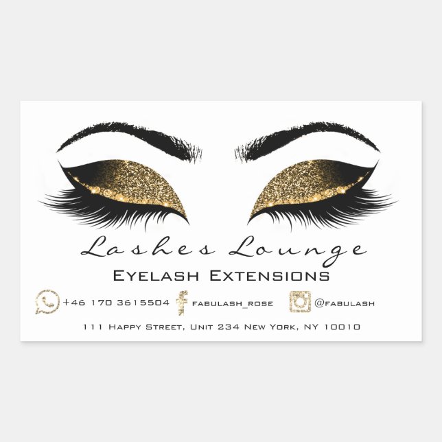 Adesivo Retangular Eyelash Extension Makeup Beauty White Browts Doura (Frente)