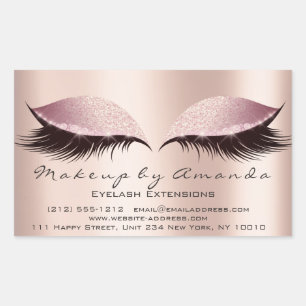 Adesivo Retangular Eyelash Extension Pink Makeup Artista Beauty Salon