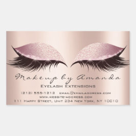 Adesivo Retangular Eyelash Extension Pink Makeup Artista Beauty Salon