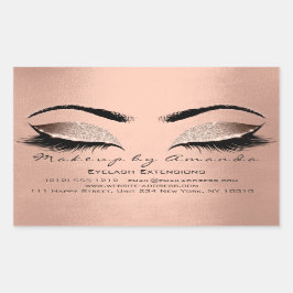 Adesivo Retangular Eyelash Makeup RSVP Beauble Blush Rosa Dourado Gli
