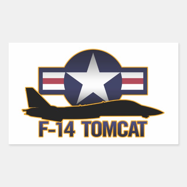 Adesivo Retangular F-14 Tomcat (Frente)
