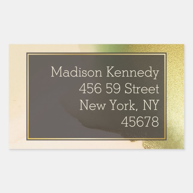 Adesivo Retangular Fab Chartreuse 🤵 Arranjo e Na moda (Frente)