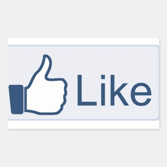 Adesivo Retangular Facebook 'Liked' (Frente)