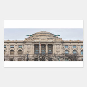 Adesivo Retangular fachada da histórica biblioteca pública milwaukee