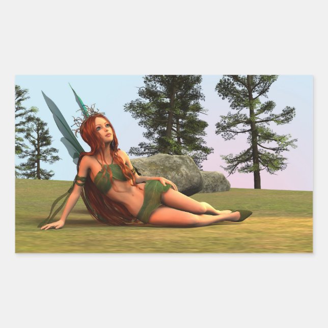 Adesivo Retangular Fada Fátea (Frente)