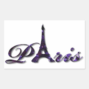 Adesivo Retangular Faísca do brilho do Sequin da torre Eiffel de