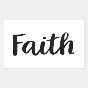 Adesivo Retangular Faith Gospel Gráficos Estéticos Citação Crist