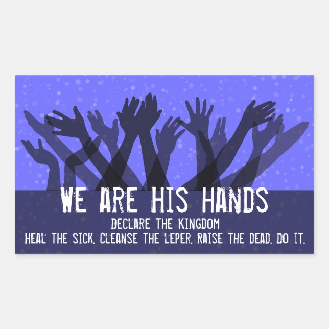 Adesivo Retangular Faith.Healing.Curar a Doença.Espírito Preenchido.A (Frente)